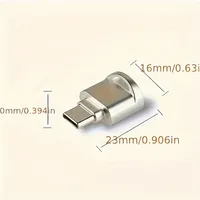 Adaptador de Lector de Tarjetas de Memoria/TF Tipo C Mini con Llavero, USB 3.0 Tipo-C a Micro SD SDHC SDXC OTG