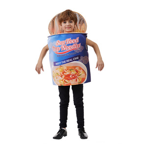 Children's Seafood Cup Noodle Costume Onesie For Halloween Party Performance <b>Cosplay</b> Fun Size Medium - Product Image 3