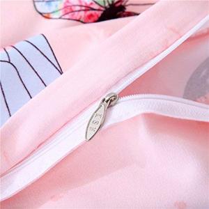 Simple 4 pièces motif papillon imprimé polyester brossé <span class=keywords><strong>drap</strong></span> <span class=keywords><strong>housse</strong></span> de couette et taie d'oreiller ensemble pour un usage domestique - Product Image 3