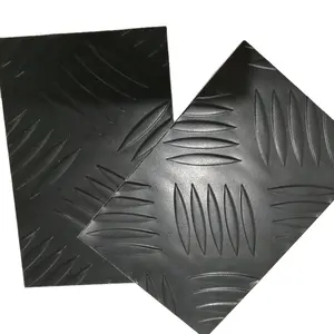3003 H24ブラック塗装アルミ市松プレート/黒ダイヤモンドプレート