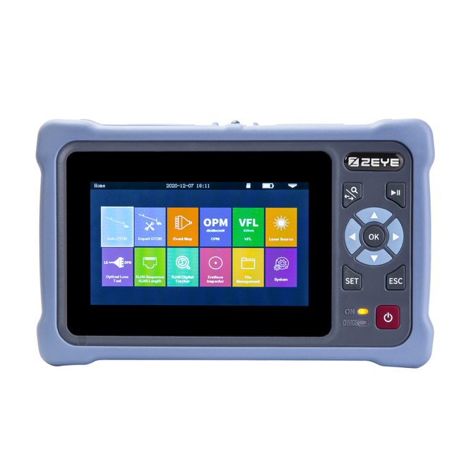 Handheld Mini Optical Time Domain Reflectometer (OTDR) 1310/1550nm FTTH Network Testing Equipment VFL OLS OPM Fiber Optic Tester