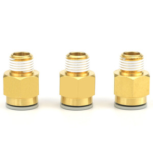 DDE Dade Pneumatics KQ2H ข้อต่อสายลมแบบเร็วทองแดง PBT เกลียวนอกแบบตรงผ่าน M5 04 06 08 10 12 - Product Image 2