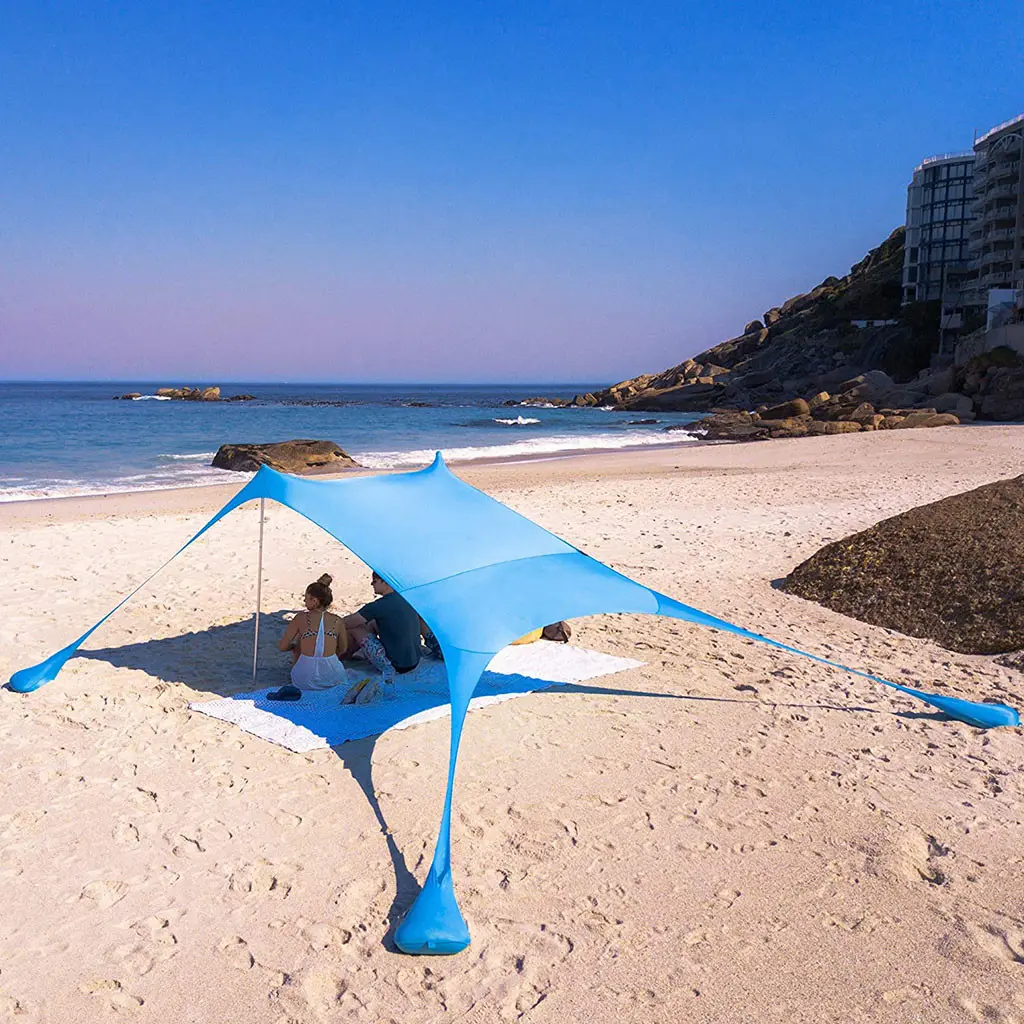 High Quality Lycra Fabric Lightweight Instant Pop Up Beach Tent Beach Sun Shade Outdoor Camping Portable Pop-up Beach Tent Shade