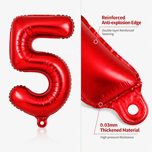 Palloncino a Forma di Numero in Lamina <span class=keywords><strong>Oro</strong></span> Rosa da 32 Pollici all'Ingrosso, Decorazione per Feste di <span class=keywords><strong>Compleanno</strong></span> per Bambini, Produzione su Richiesta - Product Image 4