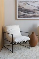 Mobilier minimaliste wabi-sabi canapé blanc salon bras nuage chaise longue chaise rembourrée canapé moderne japandi fauteuil