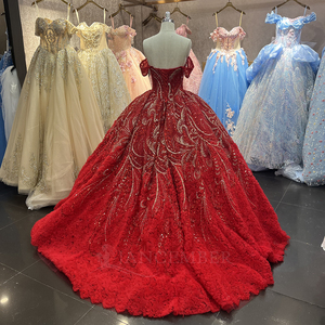 Robe de Quinceañera Dy6948-1 avec perles et sequins, appliques de dentelle naturelles, charmante robe de bal pour Miss 15, Vestido De Xv - Product Image 2
