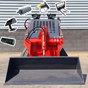 LIVRAISON GRATUITE Chine Engin de terrassement sur chenilles CE/EPA 17KW/HP Mini-chargeuse compacte avec godet, trancheuse et charrue rotative - Product Image 1
