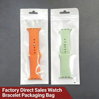 Bracelet de montre intelligente de luxe avec logo personnalisé en stock sac de pochette supérieure refermable à fermeture éclair
