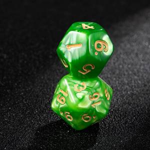ชุดลูกเต๋า DND สีเขียวสั่งทำพิเศษ รุ่นโบราณ รูปทรงหลายเหลี่ยม D20 วัสดุอะคริลิก สำหรับเกม Dungeons & Dragons RPG บนโต๊ะ - Product Image 6