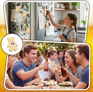 Abridor de Botellas de Cerveza de Bambú con Forma de Oso de 2.5 Pulgadas, Recuerdos para Invitados de Baby Shower, Recuerdos para Bodas - Product Image 5