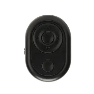 Mini controle remoto sem fio para obturador, controle remoto sem fio com botão auto-temporizador para câmera, obturador e lançamento de telefone, controle de viramento