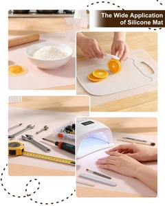 Silicone Crafting <b>Mat</b> 32x24x1.2mm <b>Large</b> Non-Stick Heat Resistant <b>Desk</b> Protector Resin Jewelry Acrylic/Clay Work | Translucent - Product Image 5