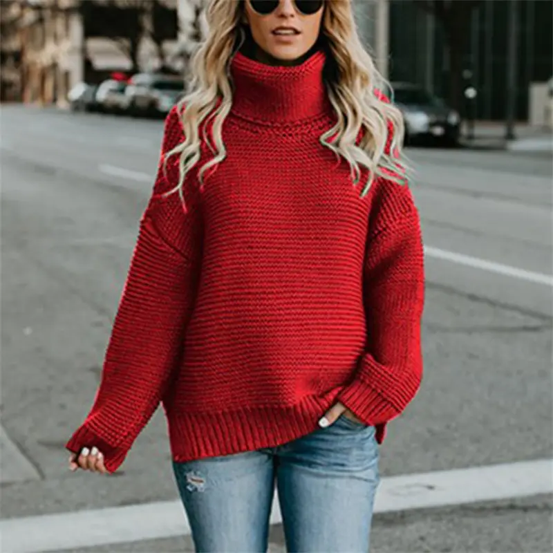 Nuovo arrivo 2022 signore lana cashmere maglione lavorato a maglia dolcevita collo alto maglione maglioni maglione lavorato a maglia per le donne