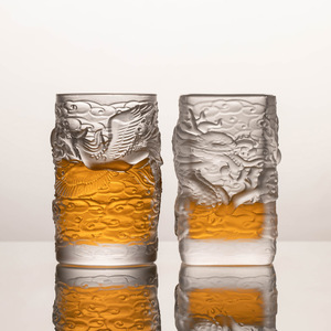 Hecho a mano en relieve oro tenglong taza de té de cristal resistente al calor maestro solo juego de Kung Fu - Product Image 5
