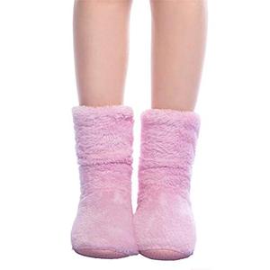 <span class=keywords><strong>Chaussons</strong></span> pour femmes pantoufles intérieur Super doux chaud confortable flou doublé pantoufles bottes avec chaussettes antidérapantes - Product Image 1