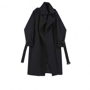 Otoño nuevo diseño elegante estilo británico <span class=keywords><strong>Tench</strong></span> Coat mujer de longitud media de cintura alta rompevientos Casual abrigo adelgazante - Product Image 6