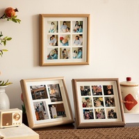 Vente en gros de cadres photo en bois écologiques A4 6 ''Cadres photo muraux de bureau et de mariage pour anniversaire bébé Instax Mini/SQ/Wide Film