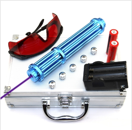 New Item Rechargeable LED Laser Pointer Flashlight Multi-Functional Aluminum Body Blue Infrared Laser