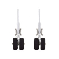 Train d'atterrissage CNC 3MM/5MM à amortissement pour DIY, compatible avec les trains d'atterrissage de volant et les trains de roulement pour avions à aile fixe FPV RC et quadricoptères