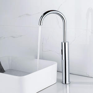 Grifo inteligente con sensor, de un solo orificio, cuerpo de latón, válvula de cerámica, grifo de lavabo con sensor infrarrojo para baño. - Product Image 1