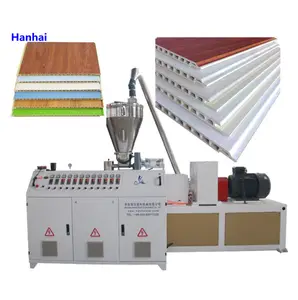 PVC 3D faux bois plastique PS plafond Composite plancher mur toit profilé feuille panneau extrudeuse Machine de fabrication