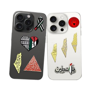 Cadeaux souvenirs gravure Palestine métal autocollants plaque métallique pour téléphone - Product Image 3
