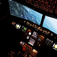 Simulation de vol complète pour simulateur de cabine de pilote d'avion civil A320