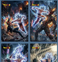 Cartes de collection d'art Dragon Ball Anime Rampage PGU Culture, cartes à jouer personnages DBZ en papier coloré pour enfants, jouets cadeaux
