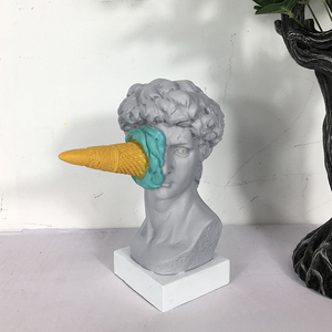 Nouveauté Statue en résine créative <span class=keywords><strong>David</strong></span> en forme de crème glacée Décoration artistique pour la maison Artisanat en résine - Product Image 4