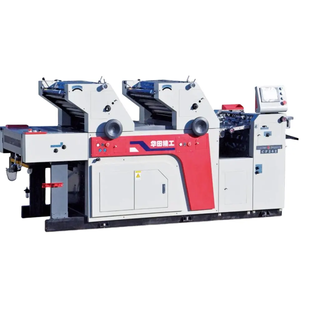 Máquina automática de impressão offset de papel da folha de duas cores CF247-NP com função de números e perfuração
