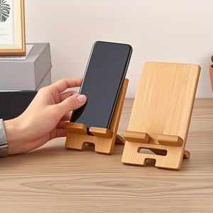 Penyangga Ponsel Kayu Ramah Lingkungan Terbaru, Penyangga Tablet Multifungsi dengan Pengait Unik - Product Image 6