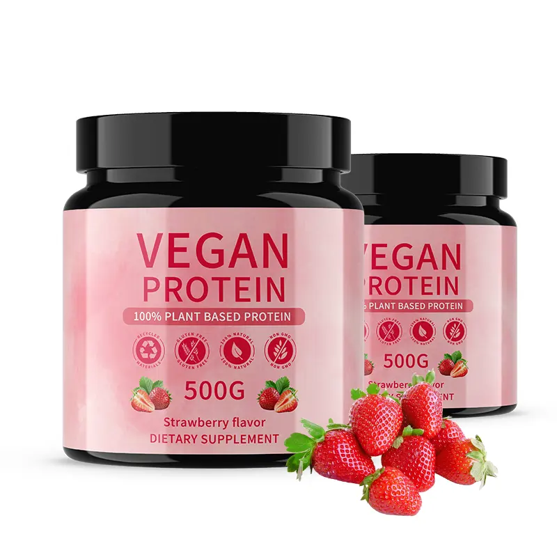 Suplementos nutricionais esportivos Proteína vegana em pó 100% proteína à base de plantas Proteína em pó com multivitamínico