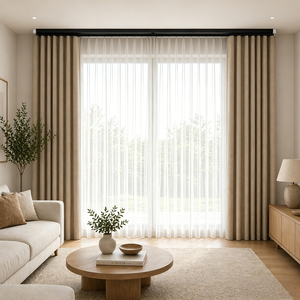 Rieles de Cortina de Aluminio ZSTARR Silent Runners, Instalación en Techo o Pared Disponible para Cortinas con Pliegues Pinzados - Product Image 3