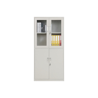 Armoire de classement métallique moderne à deux tiroirs pour le rangement quotidien des papiers à la maison, au bureau ou à l'école
