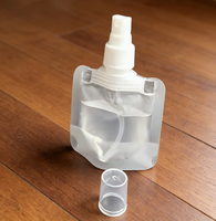 Pochette en plastique personnalisée de 30 ml, 50 ml, 100 ml avec pulvérisateur à pression, pochettes debout recyclables, pochette à bec verseur pour liquides