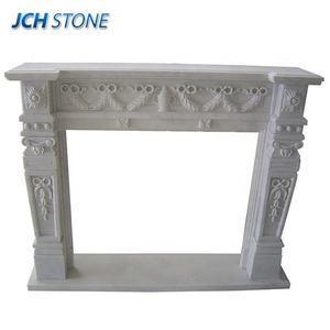 Hand Carved White <strong>Marble</strong> Stone Fireplace Surround Frame <strong>Hearth</strong> <strong>Slab</strong> - Product Image 2