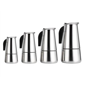 Machine à expresso en acier inoxydable, <span class=keywords><strong>cafetière</strong></span> expresso de <span class=keywords><strong>grande</strong></span> <span class=keywords><strong>capacité</strong></span>, pot moka épaissi en acier inoxydable avec couvercle - Product Image 4