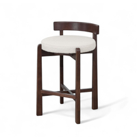 Chaise de bar moderne en bouclette, chaise de comptoir rembourrée de luxe, vente en gros pour usage commercial.