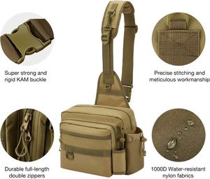 Sac de pêche à bandoulière BSCI, sac de rangement pour la pêche en plein air, sac de pêche résistant à l'eau, sac à bandoulière - Product Image 4