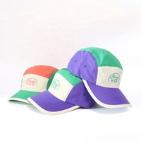 Gorra de 5 Paneles con Logotipo Bordado y Diseño Personalizado OEM, Gorra Deportiva para Correr, Gorra Ligera para Campamento al Aire Libre