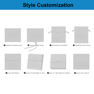 Pochette en <span class=keywords><strong>cuir</strong></span> pour bijoux avec logo en relief de luxe, petite enveloppe en <span class=keywords><strong>cuir</strong></span> PU, pochette à pression pour bague - Product Image 6