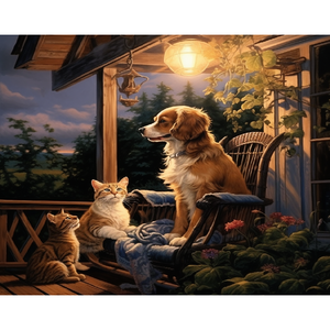 Chenistory diamant peinture <span class=keywords><strong>maison</strong></span> <span class=keywords><strong>point</strong></span> <span class=keywords><strong>de</strong></span> <span class=keywords><strong>croix</strong></span> <span class=keywords><strong>broderie</strong></span> Art paysage plein rond chien chat photo à la main bricolage cadeau - Product Image 1