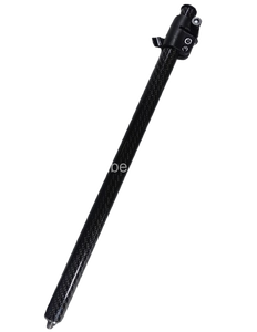 Tubo de Aluminio Recubierto de Fibra de Carbono, Diseño Twill Plain, Conexión Metálica de 2 Secciones, Acabado Negro Brillante/Mate para Mástil de Bandera Telescópico - Product Image 2