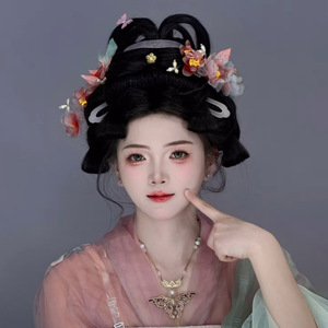 Accesorio para el Cabello de Diseño Original 2024, Hecho a Mano, Color Morado, de Alta Gama, con Diseño Floral en Relieve, Estilo Hanfu - Product Image 1