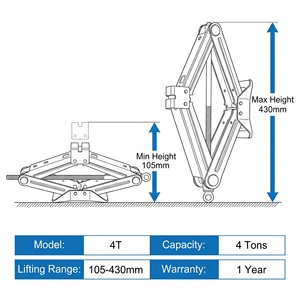 Gato Hidráulico de Tijera de 4 Toneladas Económico para Reparación de Automóviles, Versátil y Fácil de Usar - Product Image 6