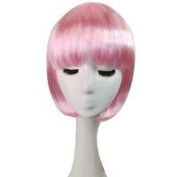 Perruque de fête courte bobo bleue personnalisable en gros, plusieurs couleurs, pour cosplay