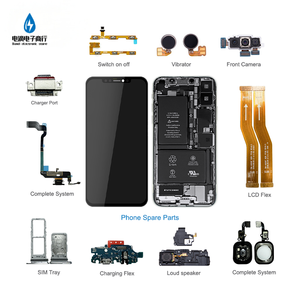Diandi pour iPhone <span class=keywords><strong>12</strong></span> 13 14 15 <span class=keywords><strong>Pro</strong></span> <span class=keywords><strong>Max</strong></span> – Coque arrière en verre avec câble flexible et touches latérales – Pièces de rechange pour réparation - Product Image 2
