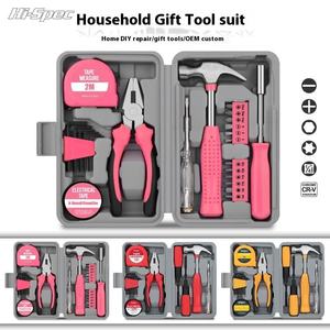 Pink Hand <b>Tool</b> <b>Set</b> with Tape Measure Pliers Hammer Screwdriver Bits Electrical Tape in Hard Case for Home Maintenance - Product Image 4