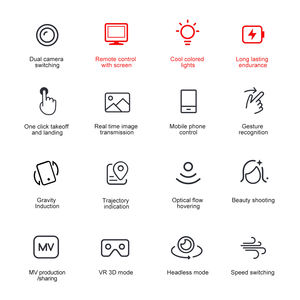 Dron E88 plegable, diseño de Control remoto, modo de vuelo multifunción, brazo transparente, luces deslumbrantes, cámara Dual - Product Image 3