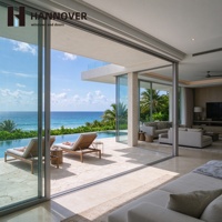 HANNOVER Vente Flash : Porte Coulissante en Verre Moderne en Alliage d'Aluminium, Économe en Énergie et à Isolation Thermique pour Villas, Hôtels, Jardins et Résidences
